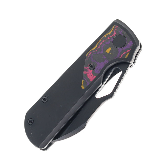 Divo Knives Premium Pony Stout Folding Knife Blackwashed Titanium
