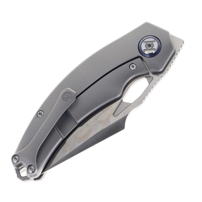 Kunwu Poon Padre Folding Knife Orange Peel Titanium Handle S90V