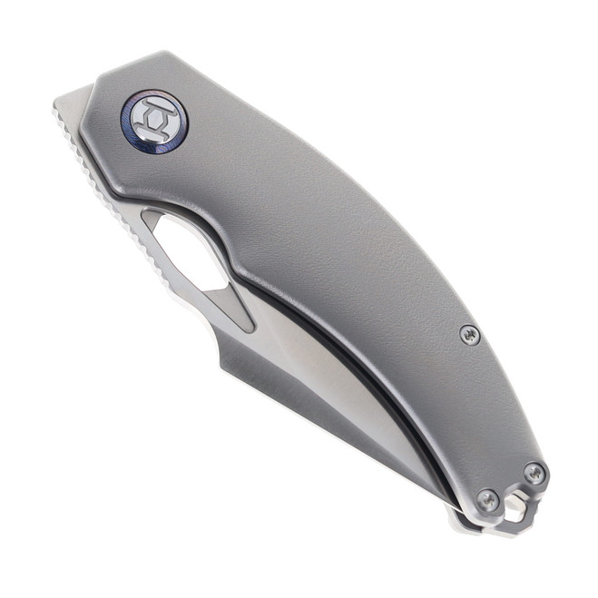 Kunwu Poon Padre Folding Knife Orange Peel Titanium Handle S90V