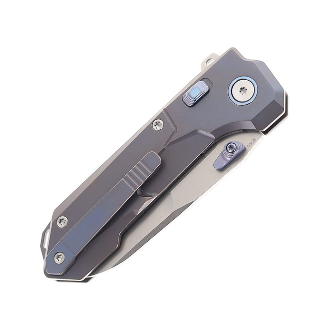 Remette Cosmic Folding Knife Blue Titanium Handle M390 Plain Edge