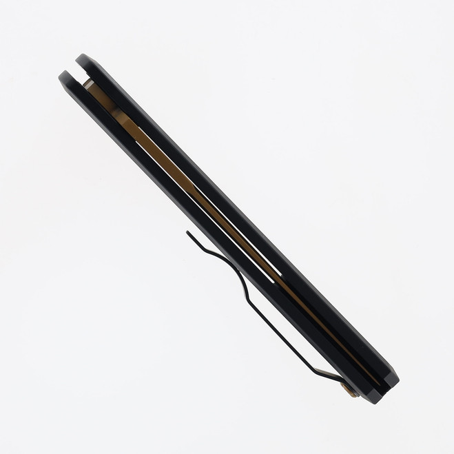 【A】 Protech Godfather Auto Knife Black Aluminum Handle 154CM Tan PVD