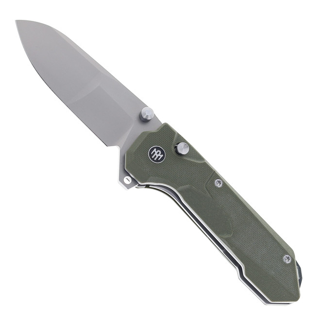 Remette Cosmic Folding Knife Green G10 Handle 14C28N Plain Edge Sandblast Finish RTCO-GM