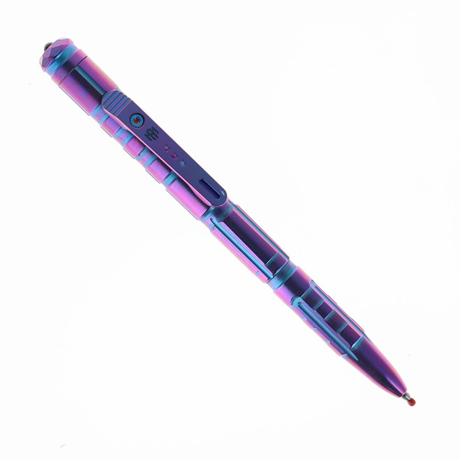 Remette Tactical Slide Click Pen/Glass Breaker Blurple Titanium Body RT-TP1D