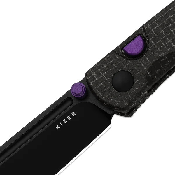 Kizer Renissance Folding Knife Black Micarta Handle N690