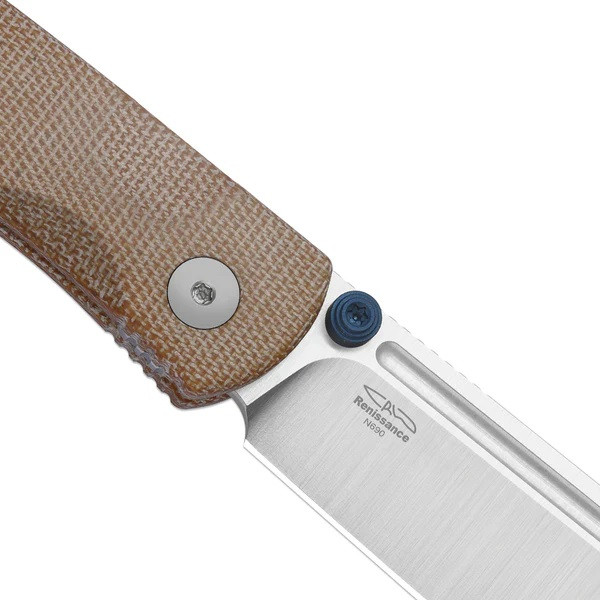 Kizer Renissance Folding Knife Brown Norplex UltreX Micarta Handle
