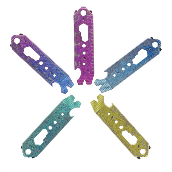Kizer Multi-Tool Crystalized Titanium & Acrylic EDC Multi-Functional Tools Pac-Bar