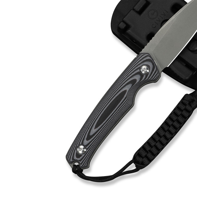 Civivi Altus Fixed Blade Knife Gray/Black G10 Handle 14C28N Plain