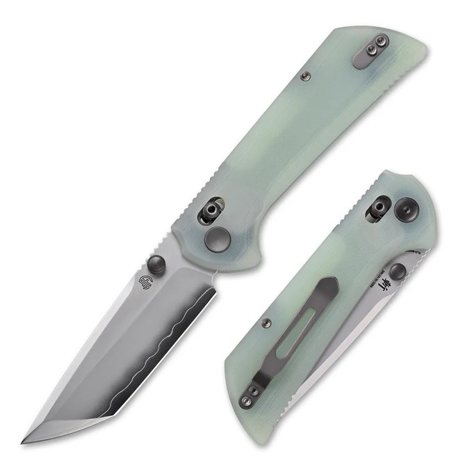 North Mountain Blade Folding Knife Jade G10 Handle SLD-Magic Tanto Plain Edge 2532-JD