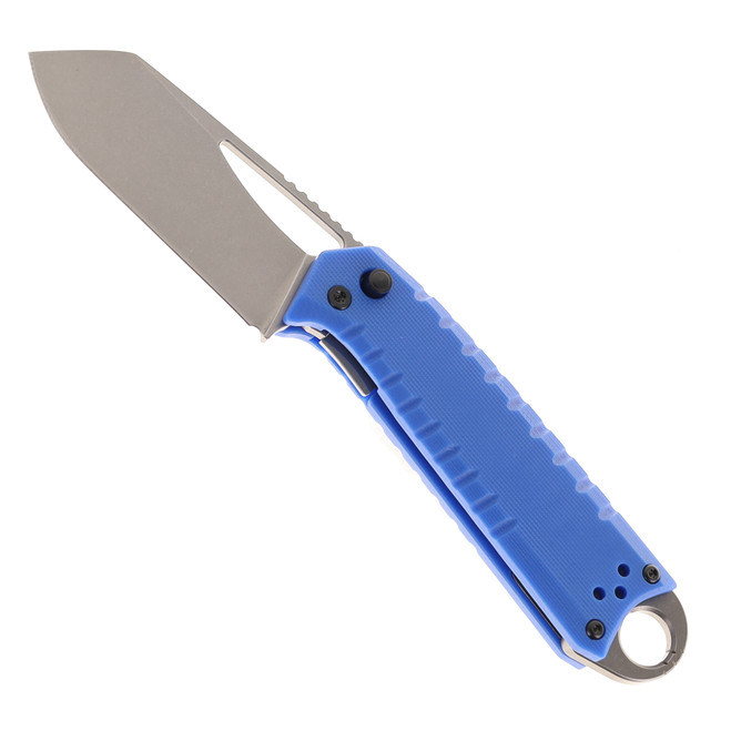 Ketuo Ventr V2 Folding Knife Blue G10 Handle Stonewashed 14C28N Blade