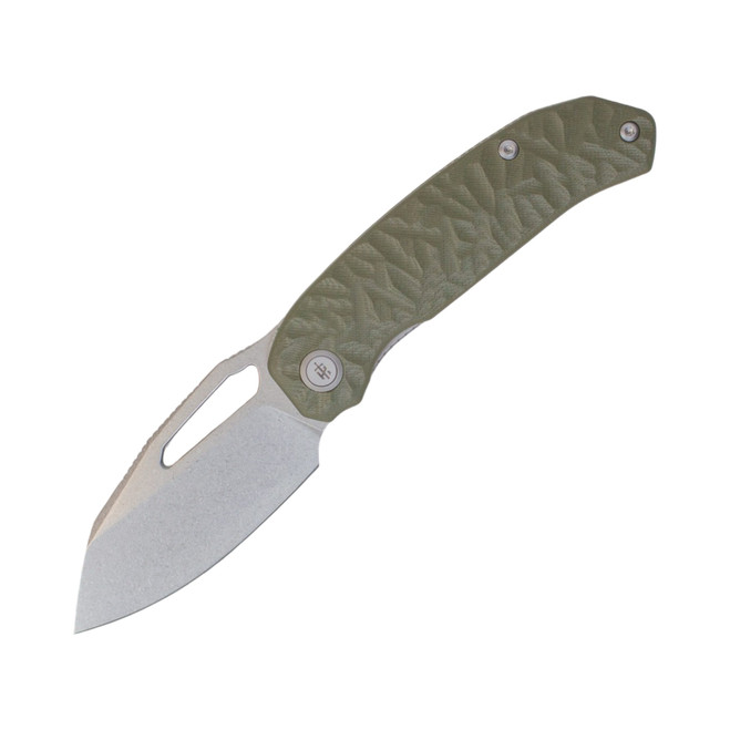 TacKnives Magnificent Beast Folding Knife OD Green G10 Handle Stonewashed 14c28n Blade