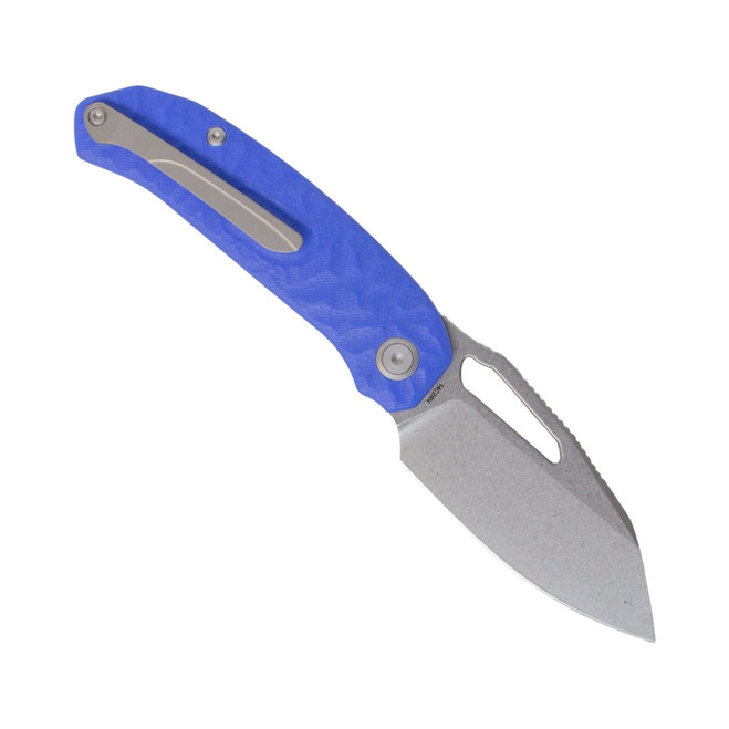 TacKnives Magnificent Beast Folding Knife Blue G10 Handle