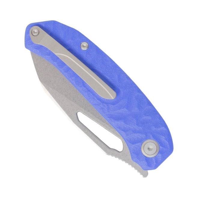 TacKnives Magnificent Beast Folding Knife Blue G10 Handle