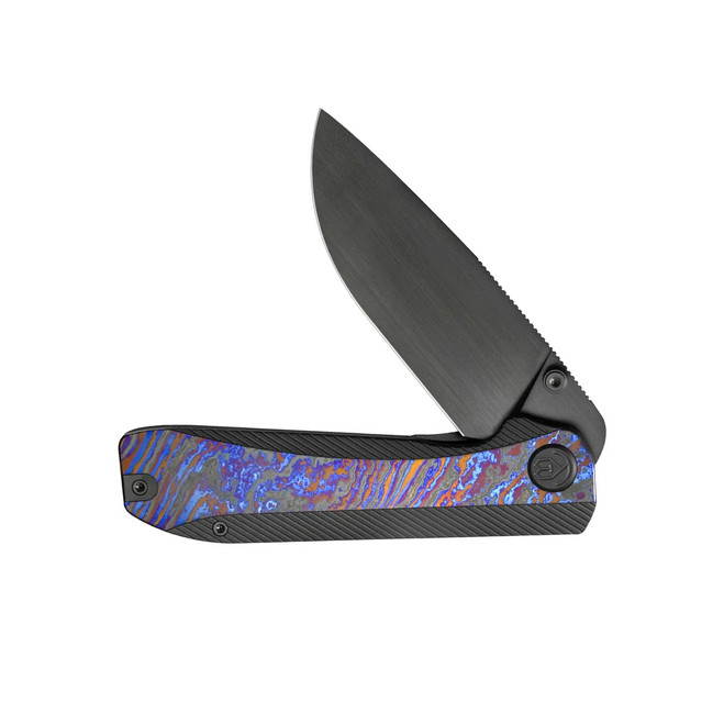 KB Zephyr Folding Knife Black Titanium/Zircuti Inlay Handle M390