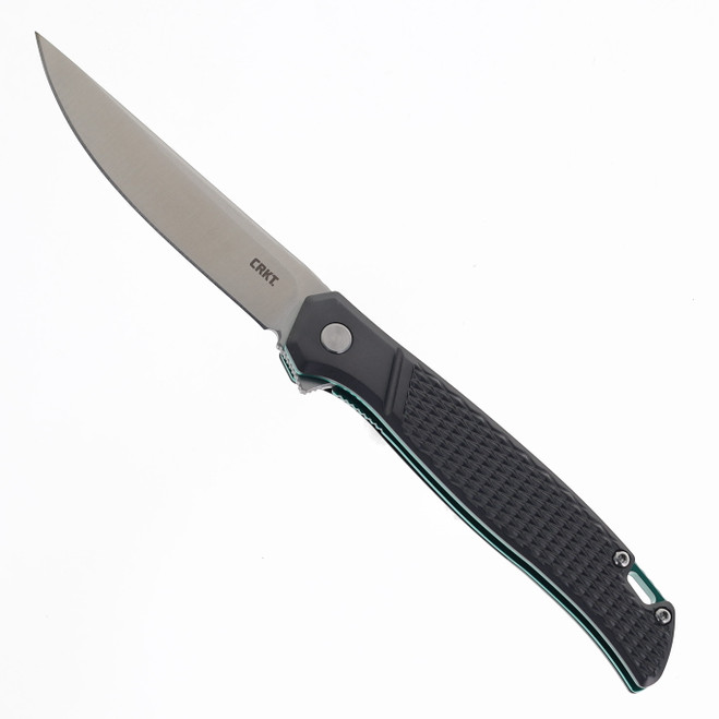 CRKT Scar Folding Knife Gray Aluminum Handle D2 Plain Edge Satin Finish K440XXP