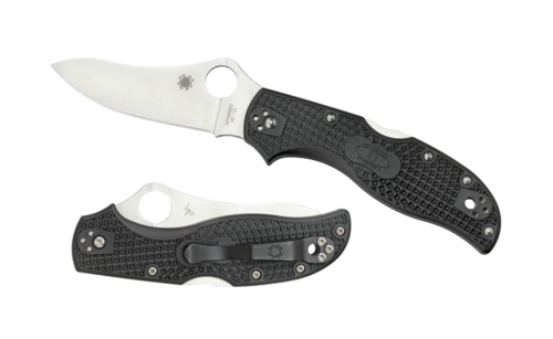 Spyderco Stretch 2 Folding Knife Black FRN Handle C90PBK2 VG10 Plain Edge Blade