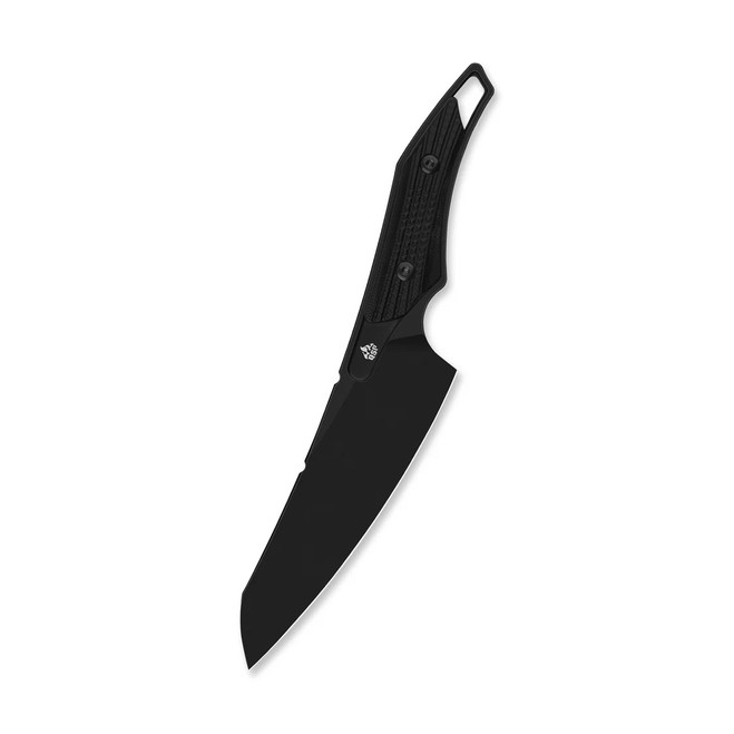 QSP T-Cook Fixed Blade Knife Black G10 Handle Nitro-V Wharncliffe Plain Edge Black Finish QS172-A2