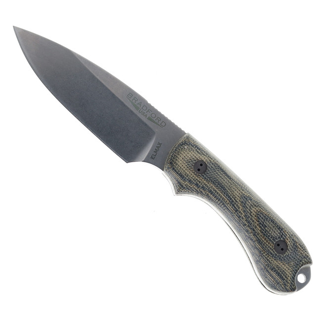 Bradford Knives 3D Guardian 3 Fixed Blade Knife Camo Micarta Handle Elmax Sabre Grind 3S-109-EL