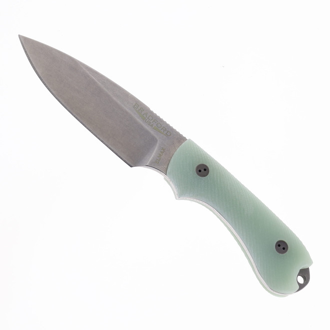 Bradford Knives 3D Guardian 3 Fixed Blade Knife Microtextured Ghost G10 Handle Elmax Sabre Grind 3S-107-EL