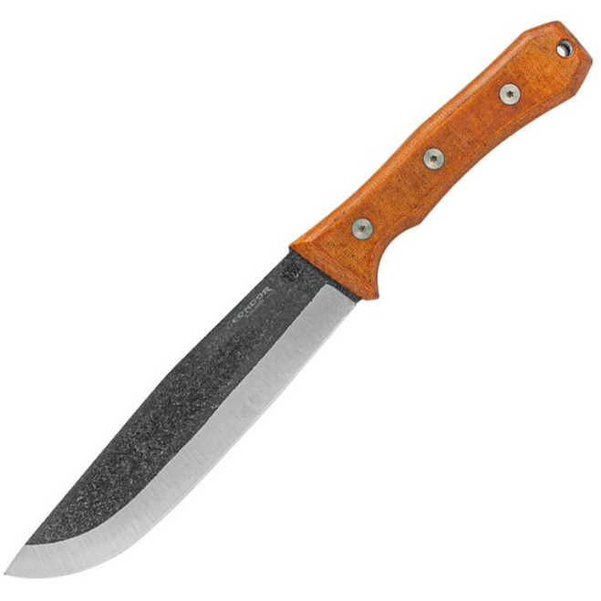 Condor Mountain Pass Camp Fixed Blade Knife Natural Canvas Micarta Handle 1095HC Plain Edge CTK28357HC