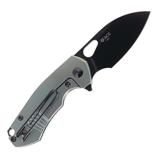 Giant Mouse RIV-TI-MINT Folding Knife Mint Green Titanium Handle