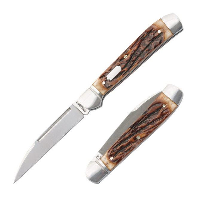Rosecraft Snake Creek Copperhead Folding Knife Dapper Jigged Bone