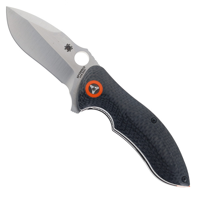 (From Collection) Spyderco Rubicon Folding Knife Carbon Fiber Handle S30V Satin Blade C187CFP