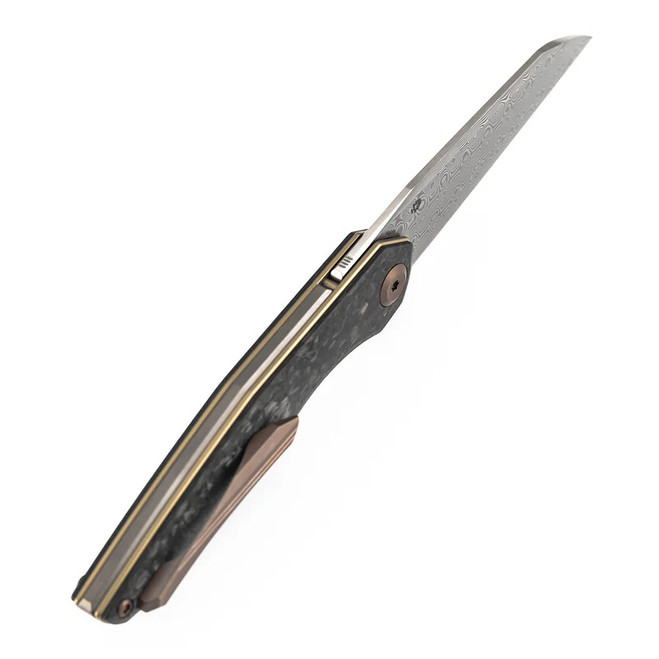 Kansept Halide Folding Knife Black Shred Carbon Fiber Handle