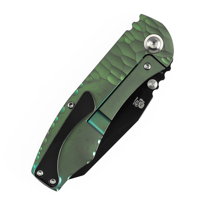 Kansept Caveman Folding Knife Green Stonewash Titanium Handle 20CV