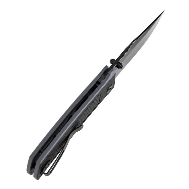 Tenable Bison Folding Knife Black/Gray G10 Handle Nitro-V Clip