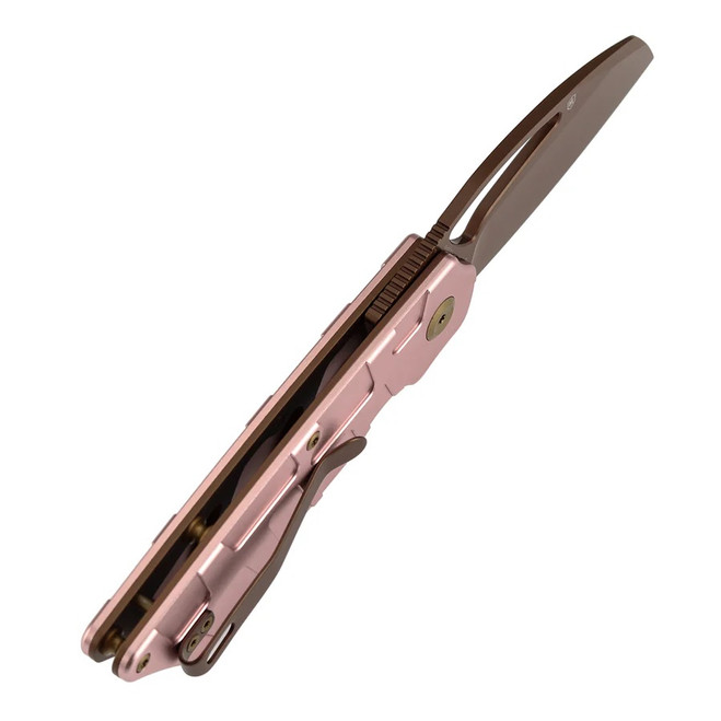 Tenable Goblin L Folding Knife Rose Gold Aluminum Handle 14C28N