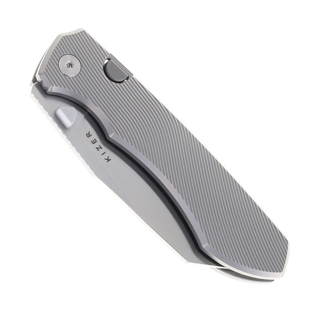 Kizer Wharning Folding Knife Ki3738A1 Titanium Handle Satin Elmax