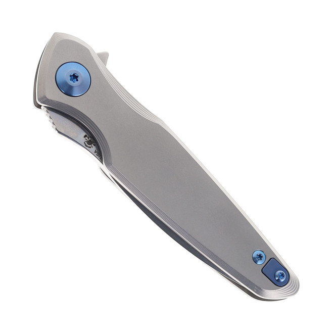 シルバー925 Spartan Blades Pandia Folding Knife Blue Anodized Titanium Handle