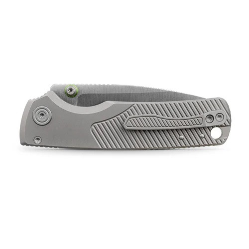Vosteed Porcupine Ti Slim Folding Knife Gray Titanium Handle 154CM