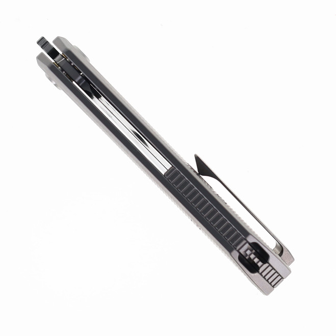 Bestech Mini Taipan Folding Knife Beadblast Titanium Handle M-Cut