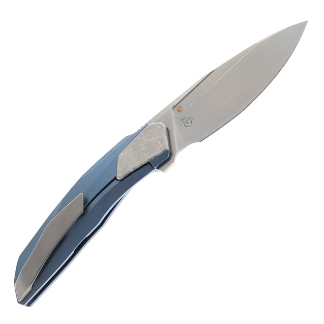 しょう③ Poikilio VK Flow Standard Folding Knife Blue Titanium Handle M398
