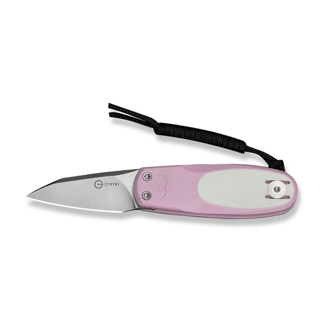 Civivi Purr Folding Knife Powder Pink/White G10 Handle Nitro-V