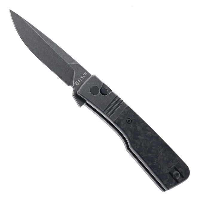 Finch Knives El Camino Folding Knife Shredded Carbon Fiber Handle 14c28n Blade  EL110