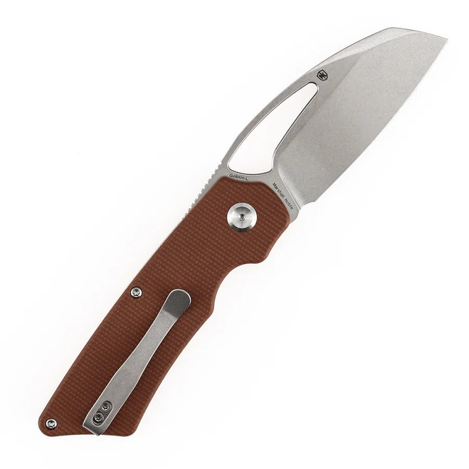 レジスター Tenable Goblin L Folding Knife Brown Micarta Handle 14C28N