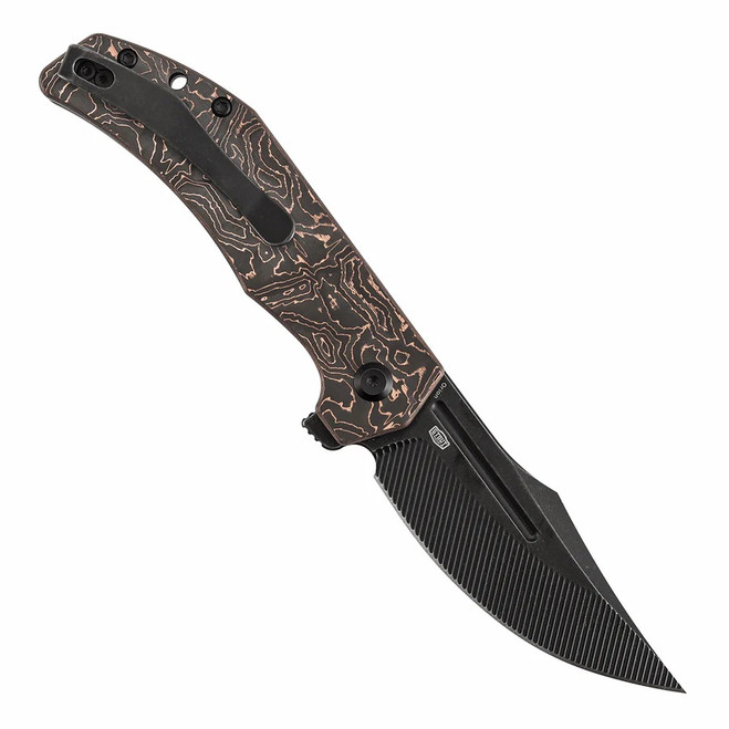 Tenable Orion Folding Knife Copper Carbon Fiber Handle Nitro-V