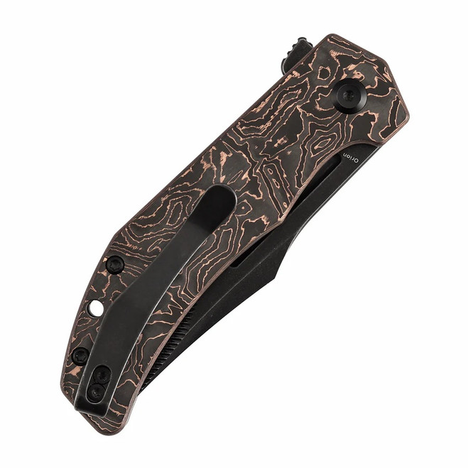 Tenable Orion Folding Knife Copper Carbon Fiber Handle Nitro-V