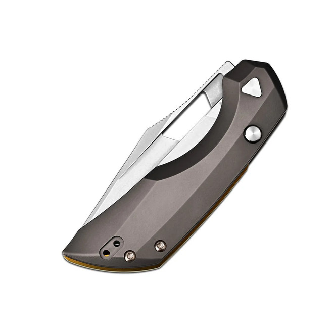 Artisan Cutlery Mousebird Folding Knife Dark Gray Titanium/Gold
