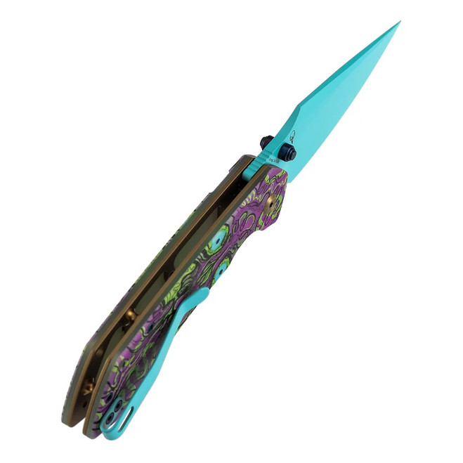 Tenable Fenrir Folding Knife Jade G10/Purple Undead Handle 14C28N