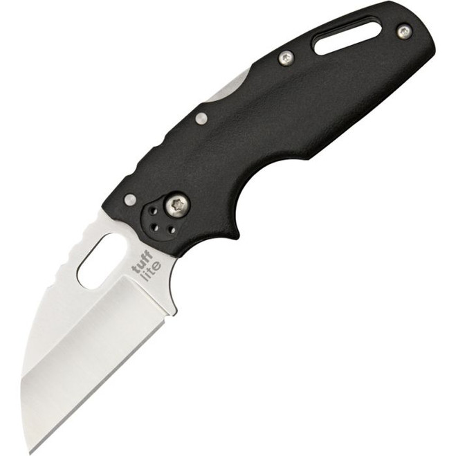 Cold Steel Tuff Lite Folding Knife Black Griv-Ex Handle AUS-8 Wharncliffe Plain Edge Satin Finish CS20LT