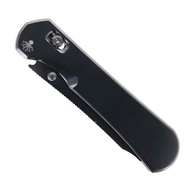 5×3 Piratech Kraki Folding Knife Black Zirconium Handle S90V Plain