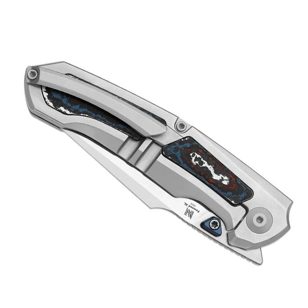 Kizer Feweed XL Folding Knife Titanium/Fat Carbon Nebula Handle