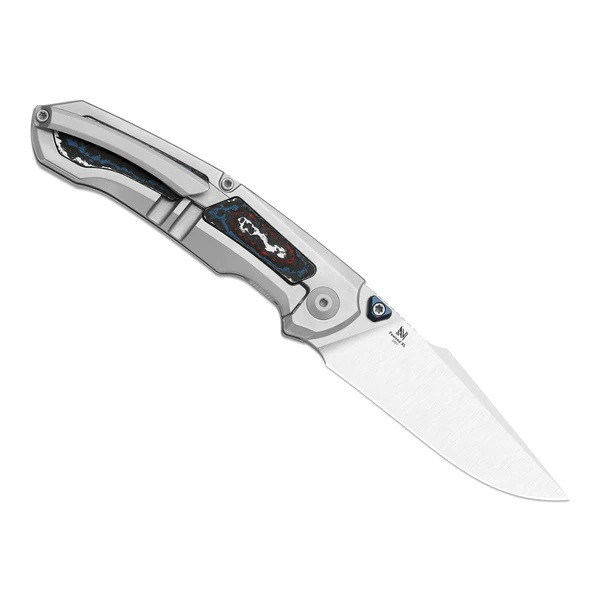 Kizer Feweed XL Folding Knife Titanium/Fat Carbon Nebula Handle