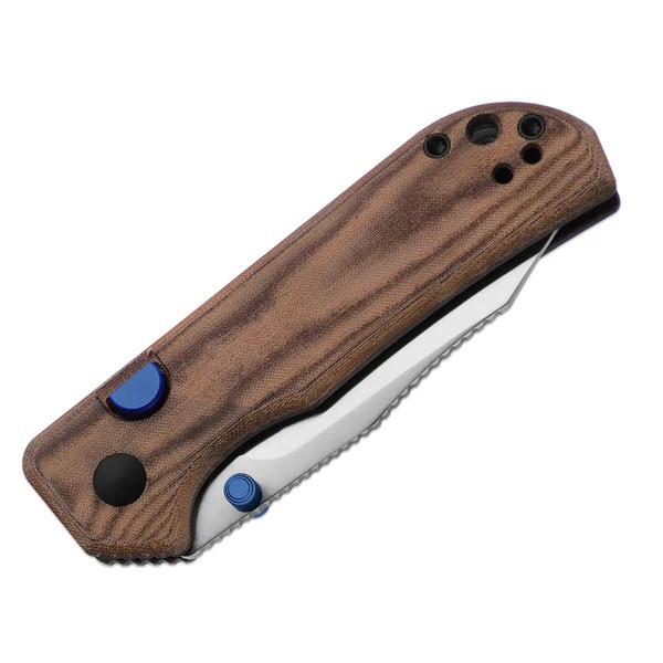 Kizer Nice Guy Folding Knife Brown Madder Micarta Handle AEB-L