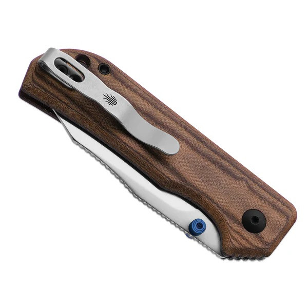 Kizer Nice Guy Folding Knife Brown Madder Micarta Handle AEB-L