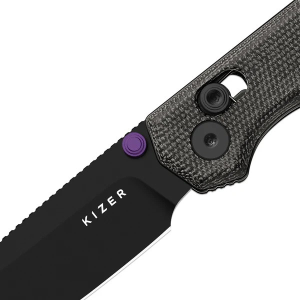 Kizer Begleiter 2.9 Folding Knife Black Norplex UltreX™ Micarta