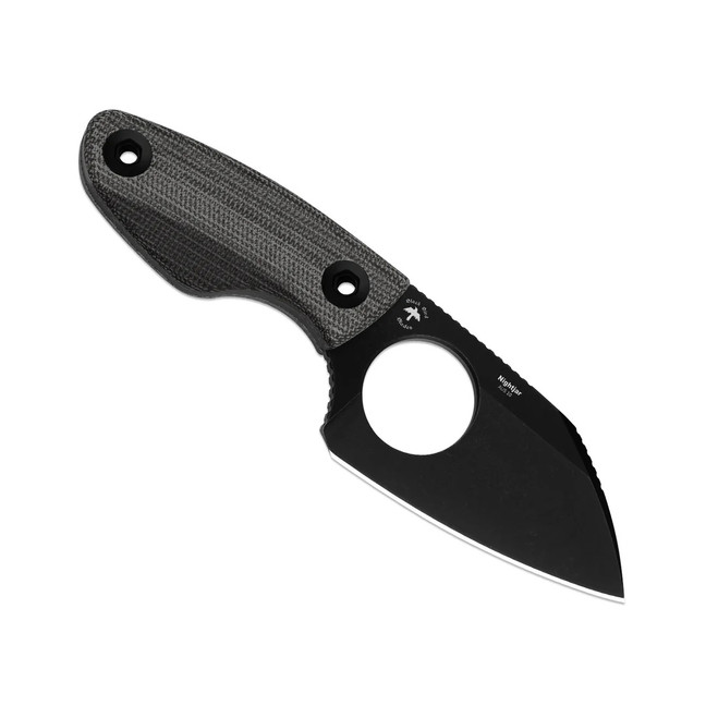 Kizer Nightjar Fixed Blade Knife Black Norplex UltreX™ Micarta